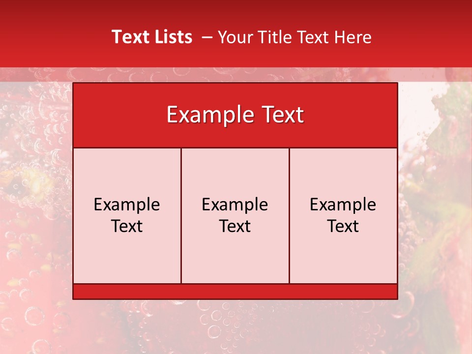 Fruits In Water PowerPoint Template