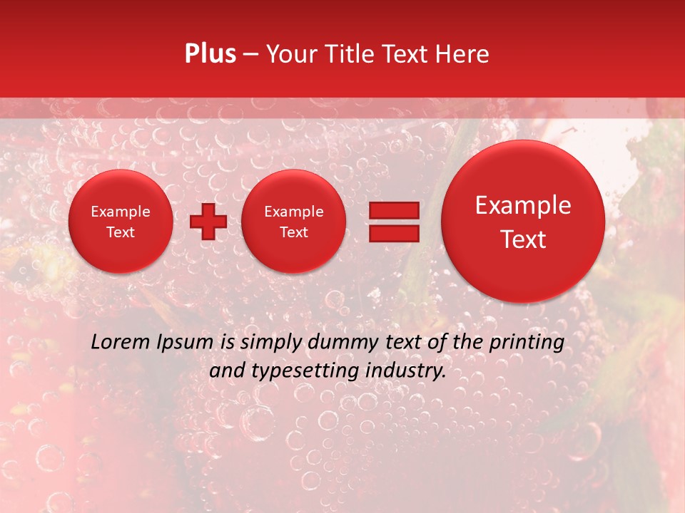 Fruits In Water PowerPoint Template