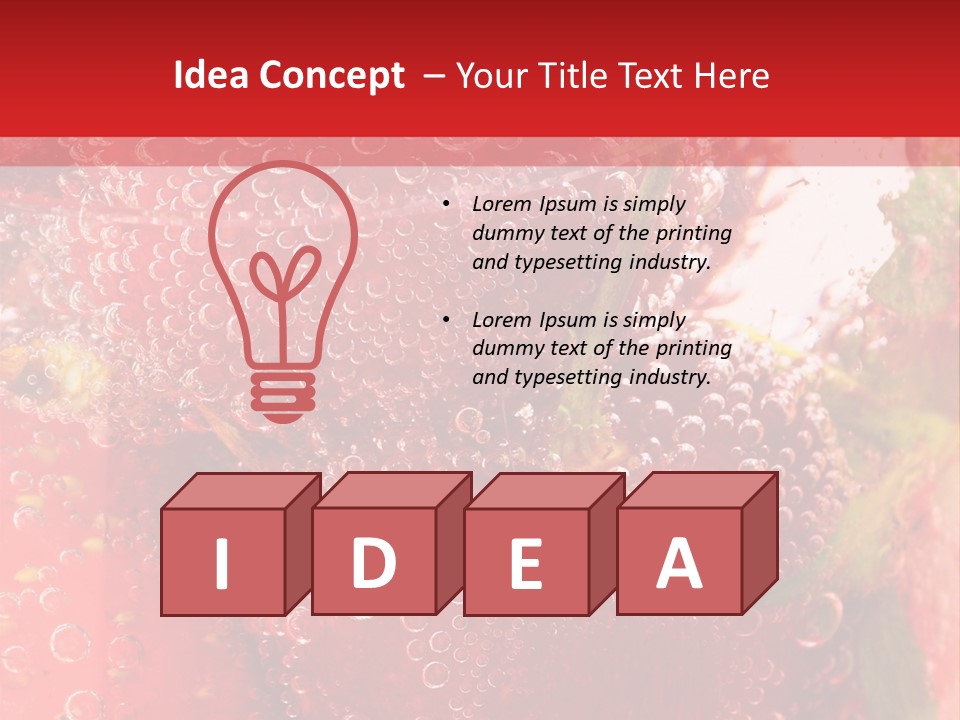 Fruits In Water PowerPoint Template