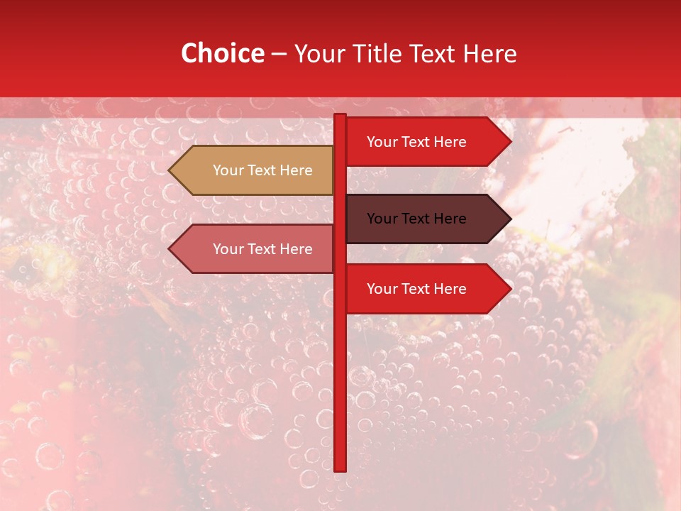 Fruits In Water PowerPoint Template