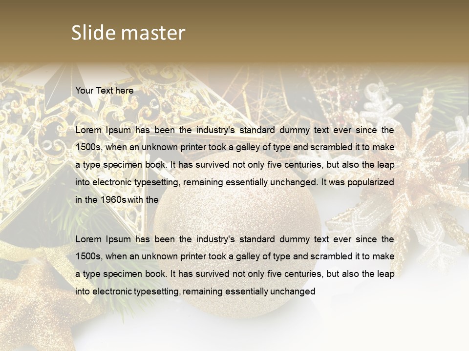 Green Christmas Decorative PowerPoint Template