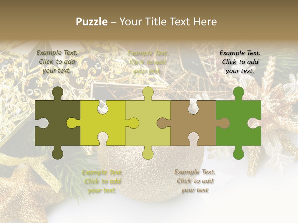 Green Christmas Decorative PowerPoint Template