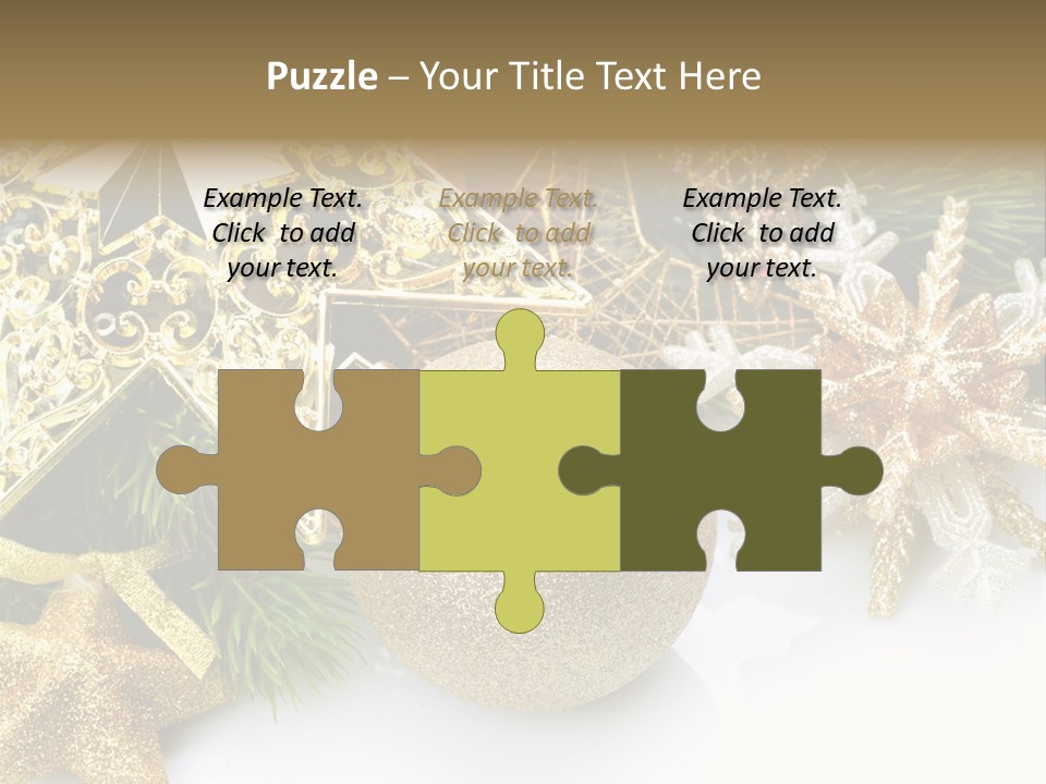 Green Christmas Decorative PowerPoint Template