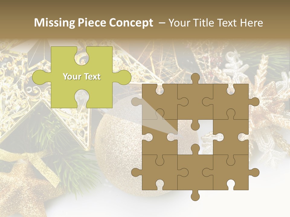 Green Christmas Decorative PowerPoint Template