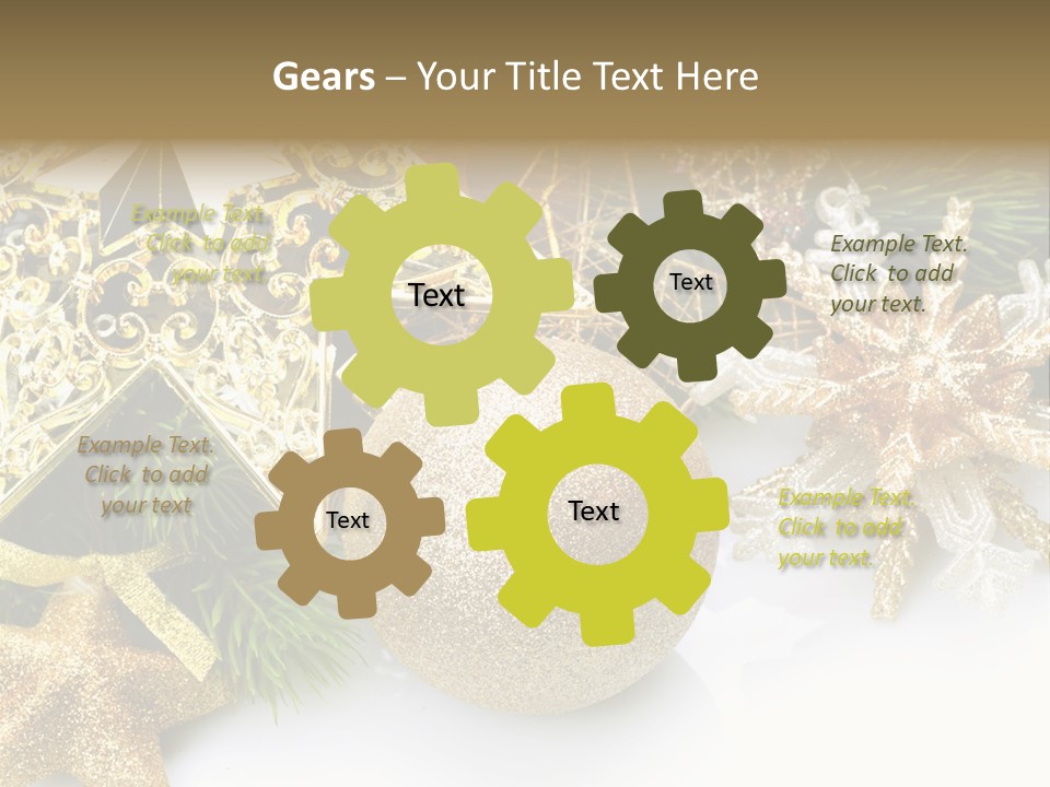 Green Christmas Decorative PowerPoint Template