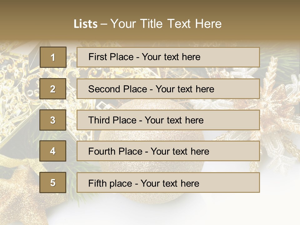 Green Christmas Decorative PowerPoint Template