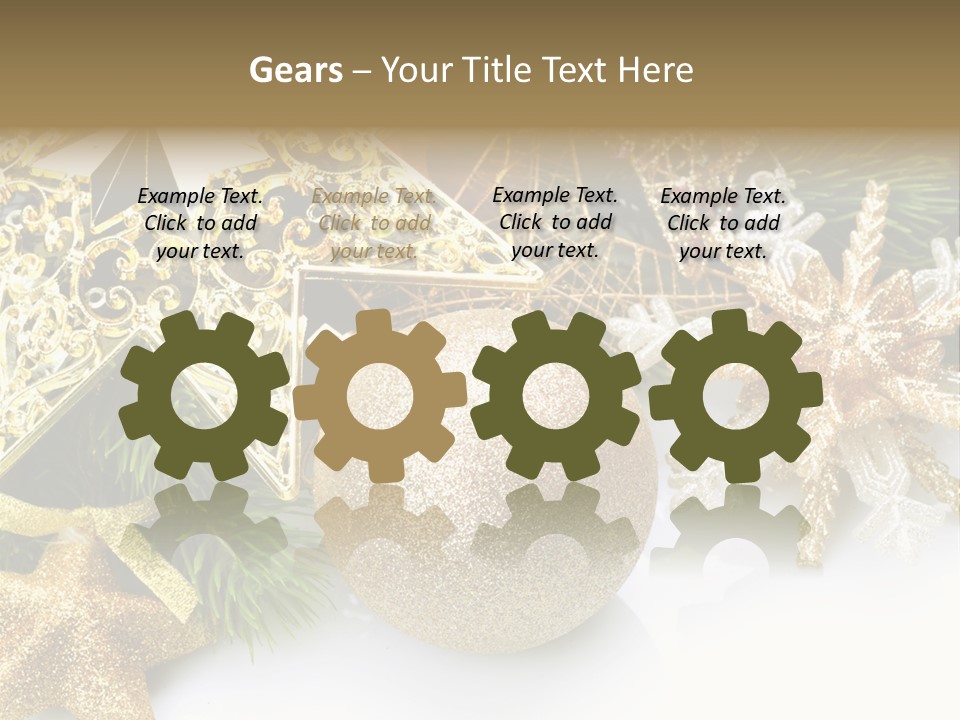 Green Christmas Decorative PowerPoint Template