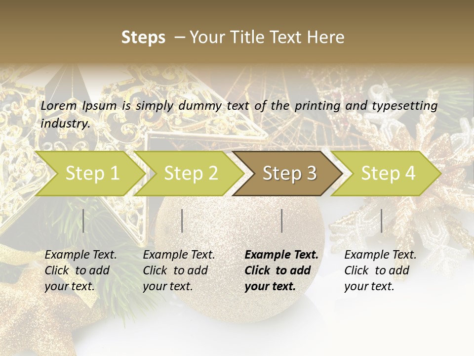 Green Christmas Decorative PowerPoint Template