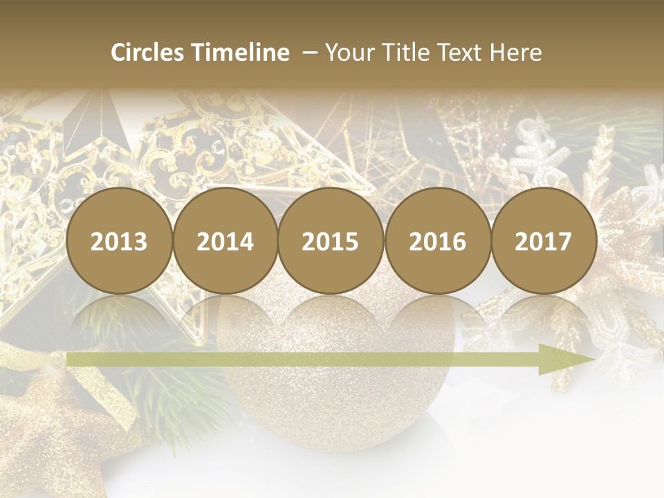 Green Christmas Decorative PowerPoint Template