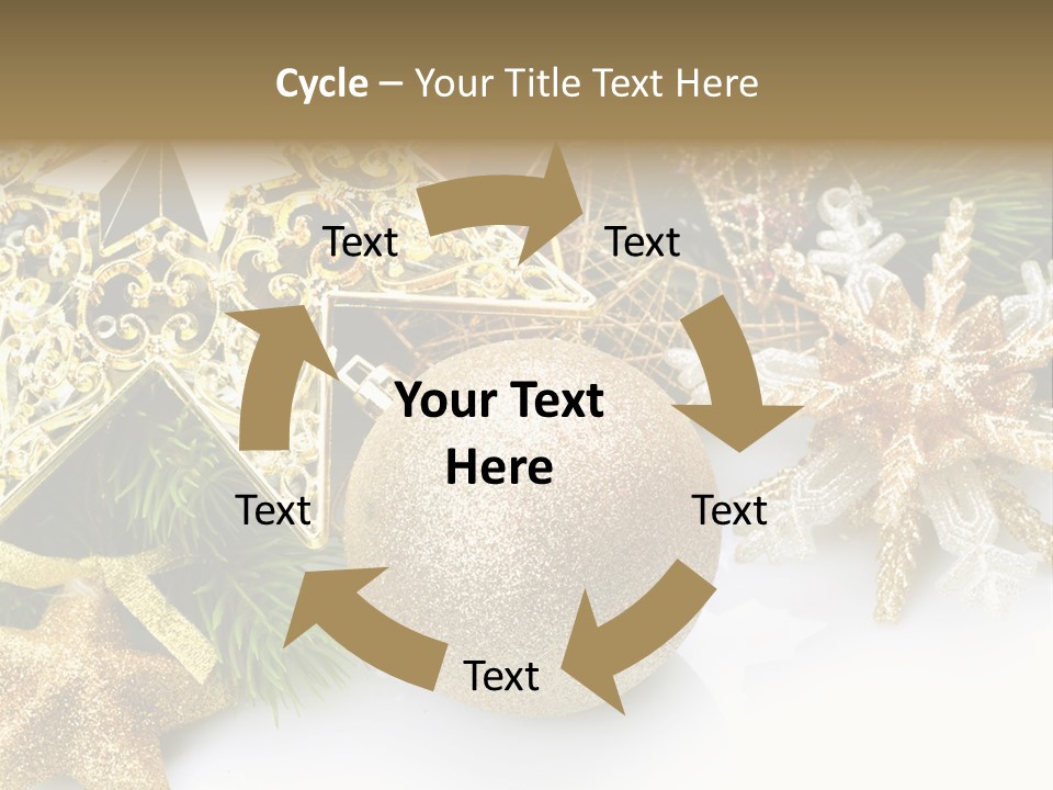 Green Christmas Decorative PowerPoint Template