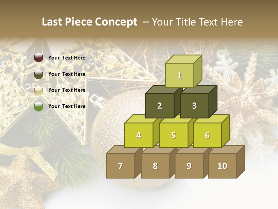 Green Christmas Decorative PowerPoint Template