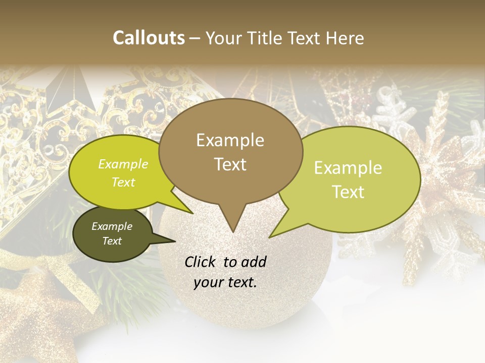 Green Christmas Decorative PowerPoint Template