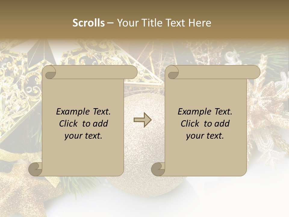 Green Christmas Decorative PowerPoint Template