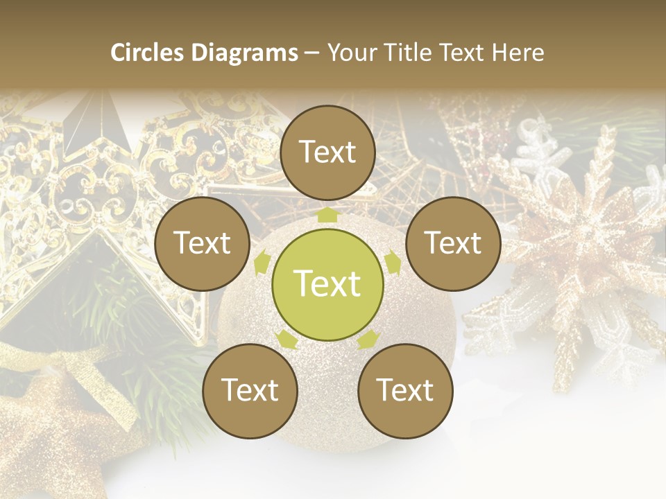 Green Christmas Decorative PowerPoint Template