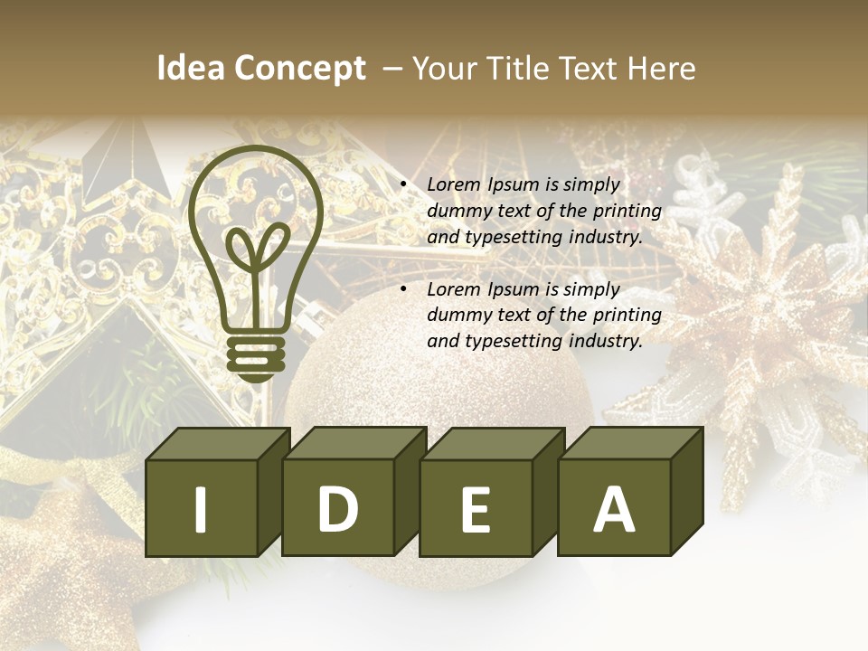 Green Christmas Decorative PowerPoint Template