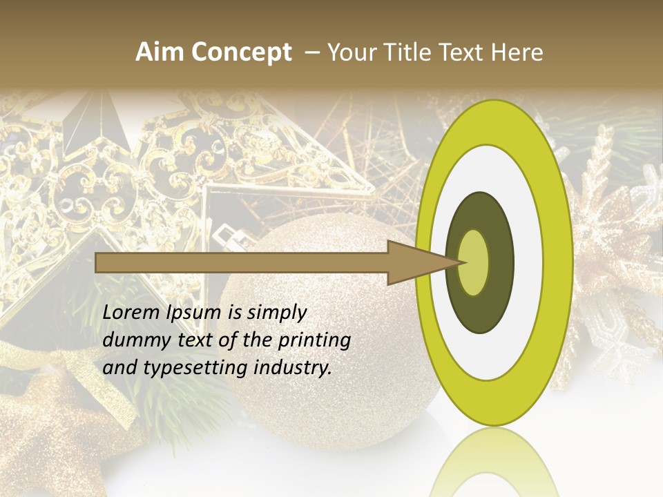 Green Christmas Decorative PowerPoint Template