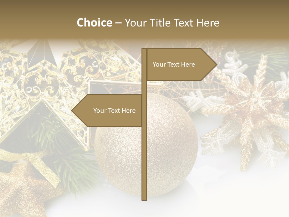 Green Christmas Decorative PowerPoint Template