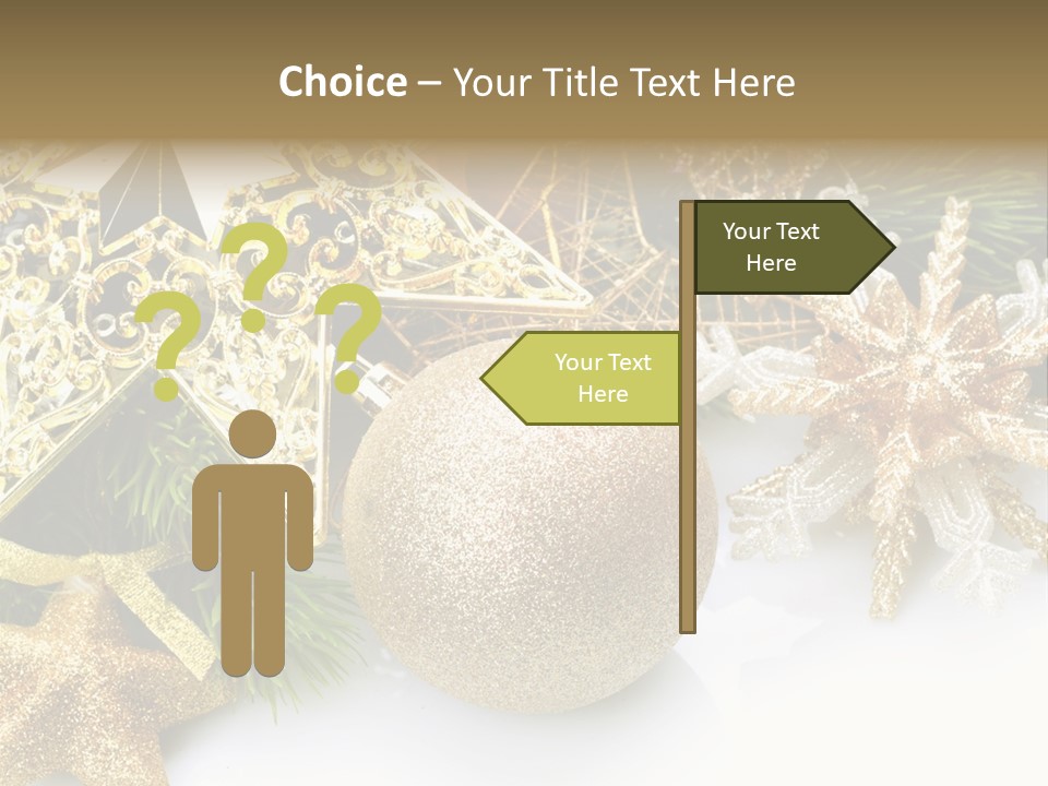 Green Christmas Decorative PowerPoint Template