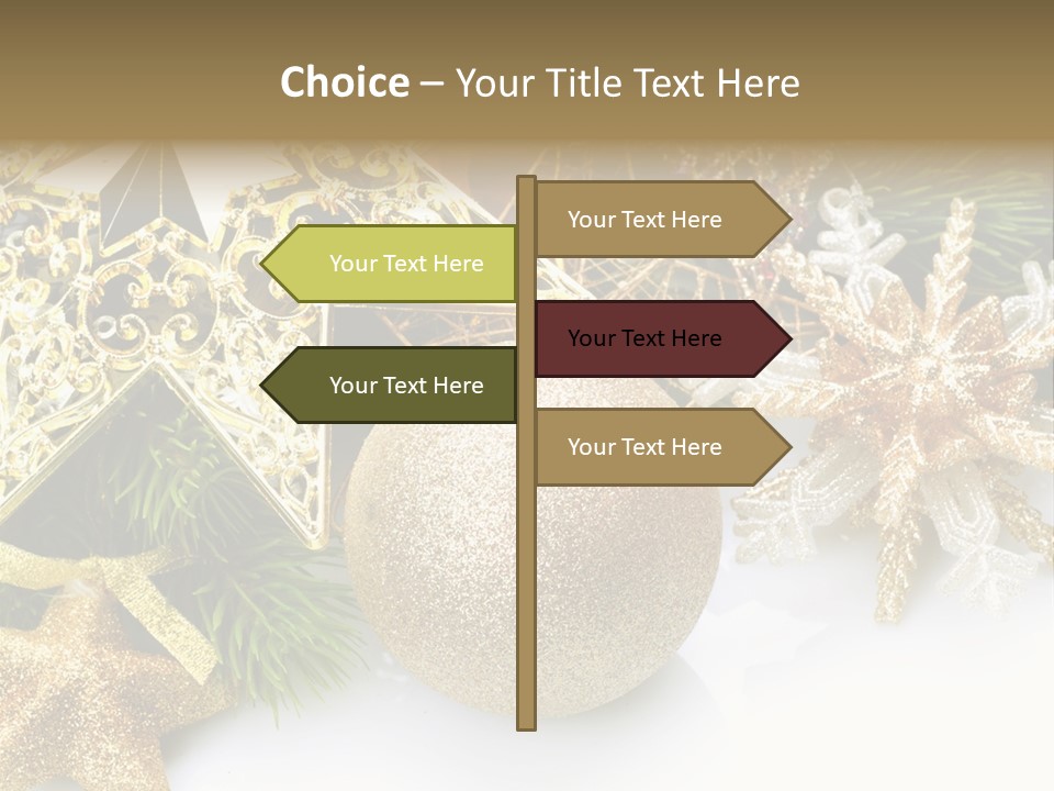 Green Christmas Decorative PowerPoint Template