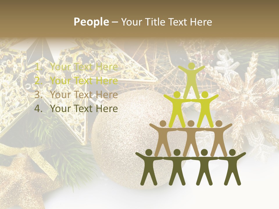 Green Christmas Decorative PowerPoint Template