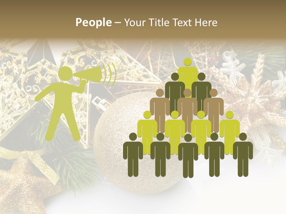 Green Christmas Decorative PowerPoint Template