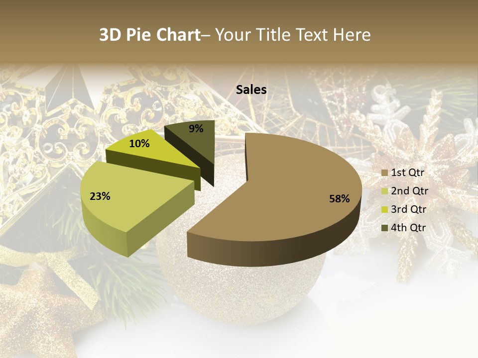 Green Christmas Decorative PowerPoint Template