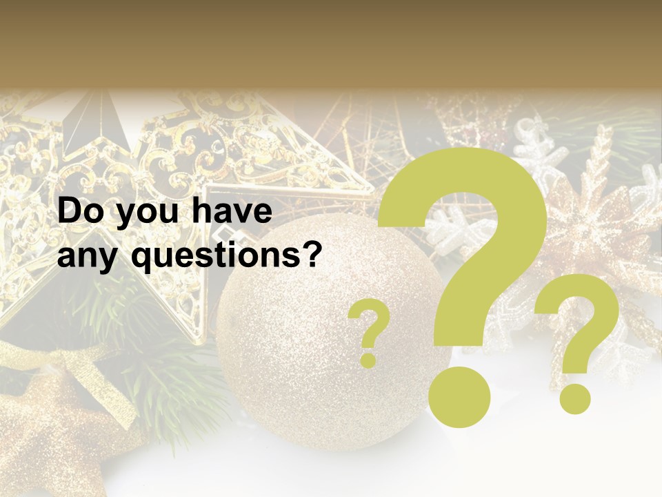 Green Christmas Decorative PowerPoint Template