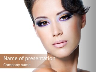 Glamour Face Makeup PowerPoint Template