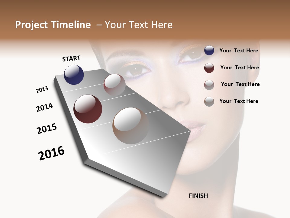 Glamour Face Makeup PowerPoint Template