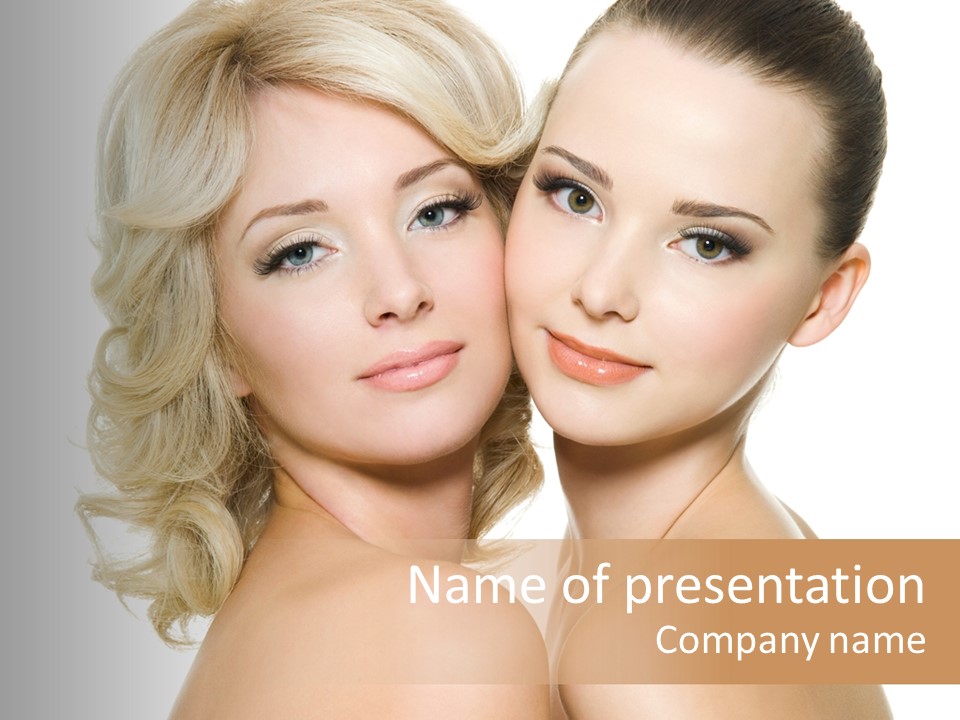 Two Happy Women PowerPoint Template