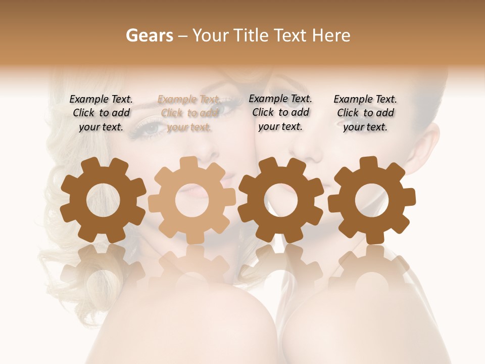 Two Happy Women PowerPoint Template