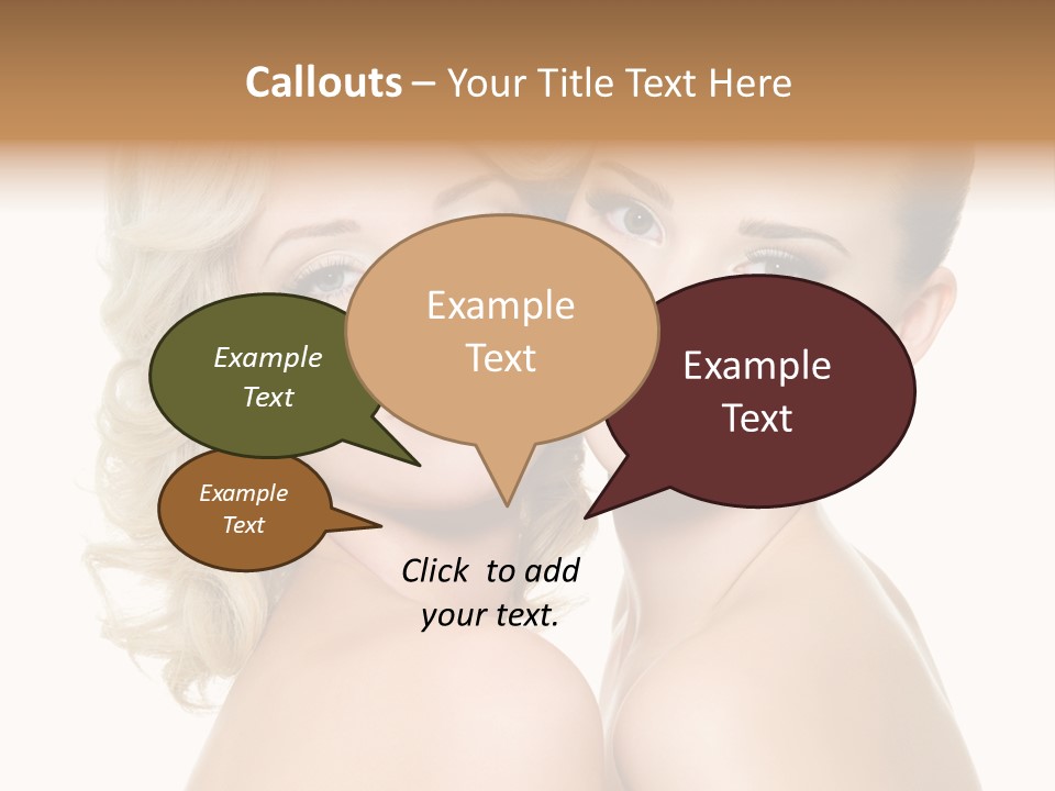 Two Happy Women PowerPoint Template