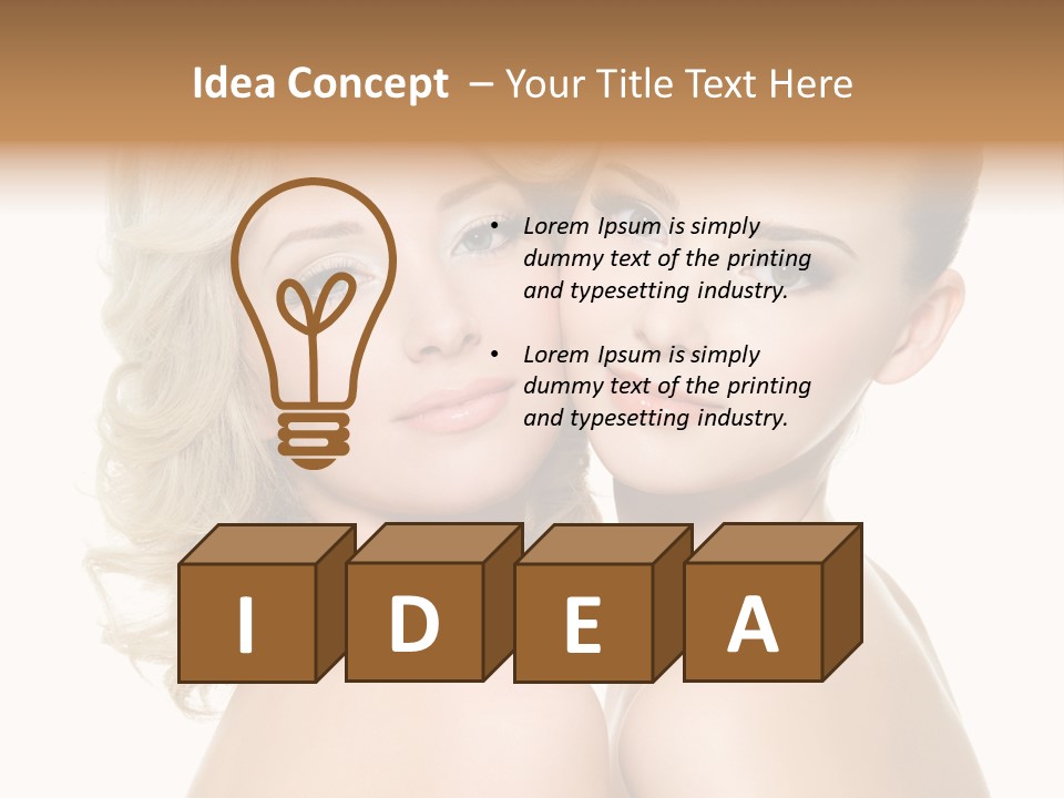 Two Happy Women PowerPoint Template