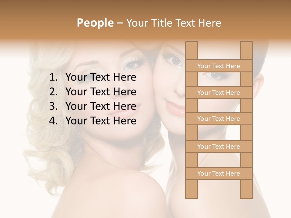 Two Happy Women PowerPoint Template