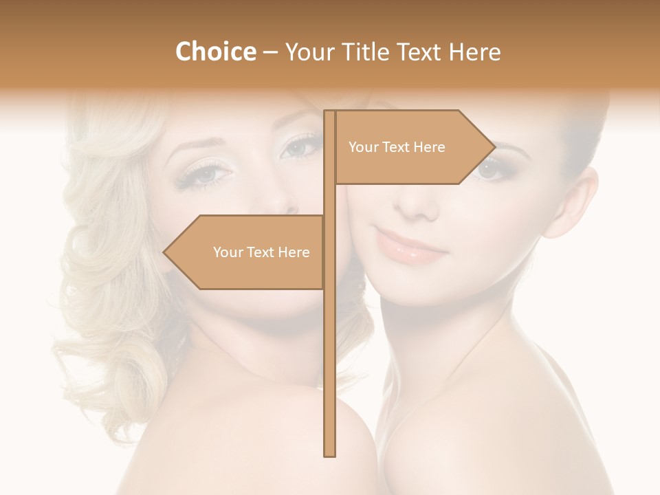 Two Happy Women PowerPoint Template