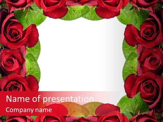 Red Roses Clipart PowerPoint Template