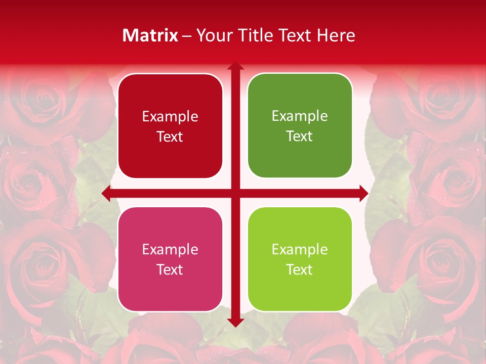 Red Roses Clipart PowerPoint Template