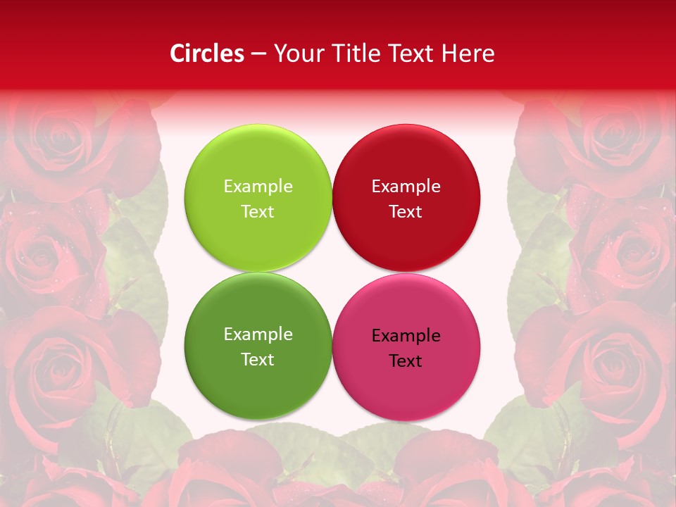 Red Roses Clipart PowerPoint Template