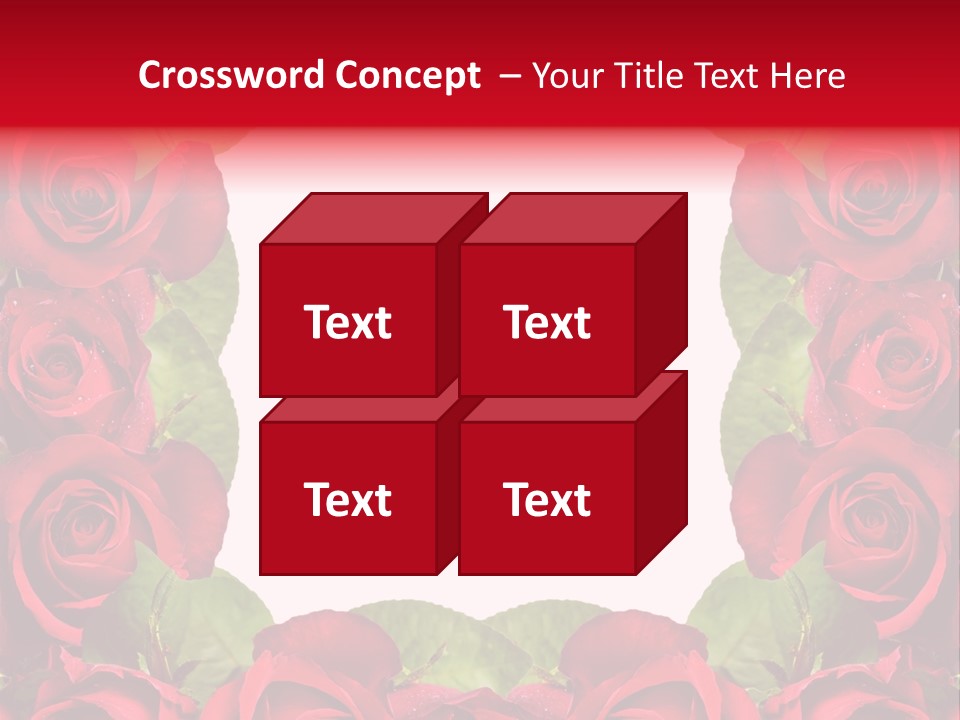 Red Roses Clipart PowerPoint Template