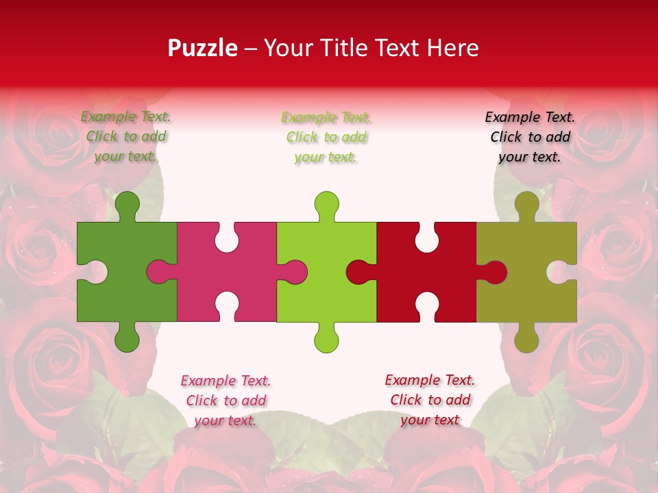 Red Roses Clipart PowerPoint Template