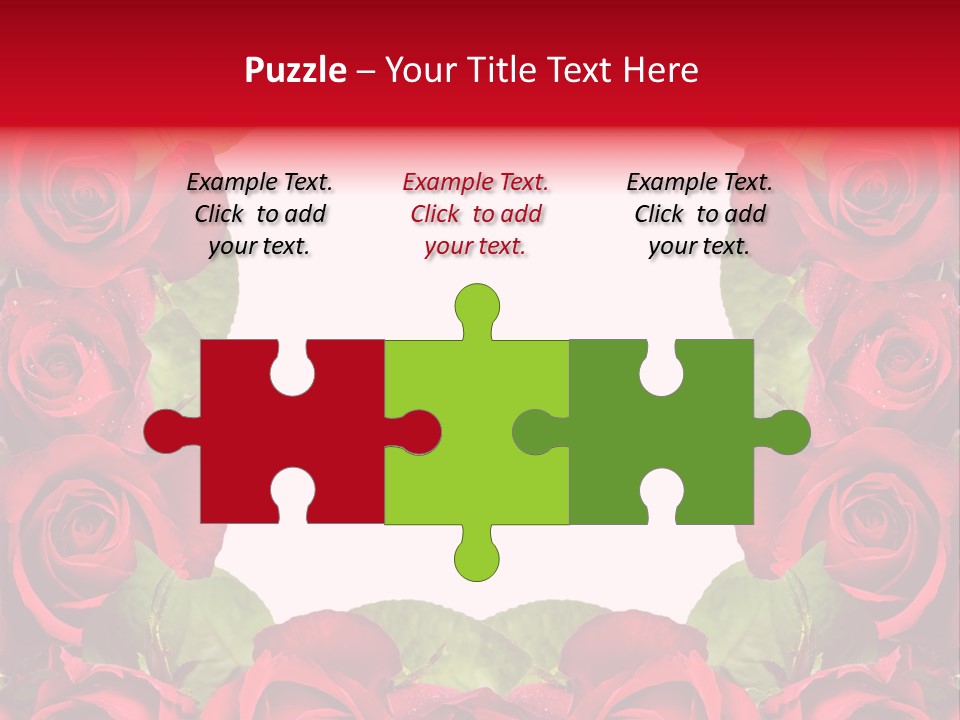 Red Roses Clipart PowerPoint Template