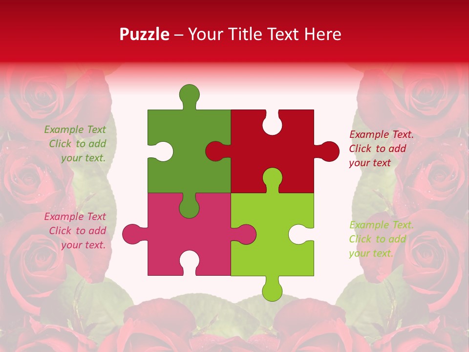Red Roses Clipart PowerPoint Template