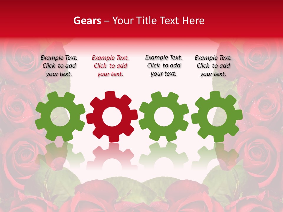 Red Roses Clipart PowerPoint Template