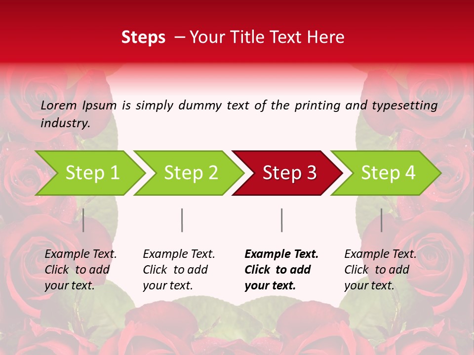 Red Roses Clipart PowerPoint Template