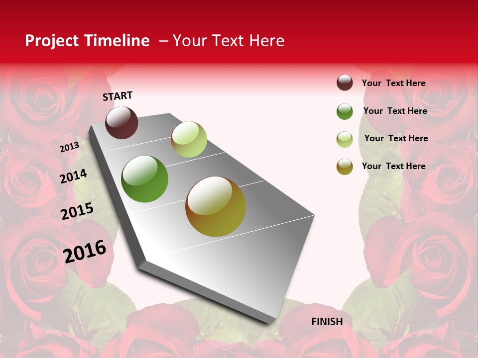 Red Roses Clipart PowerPoint Template