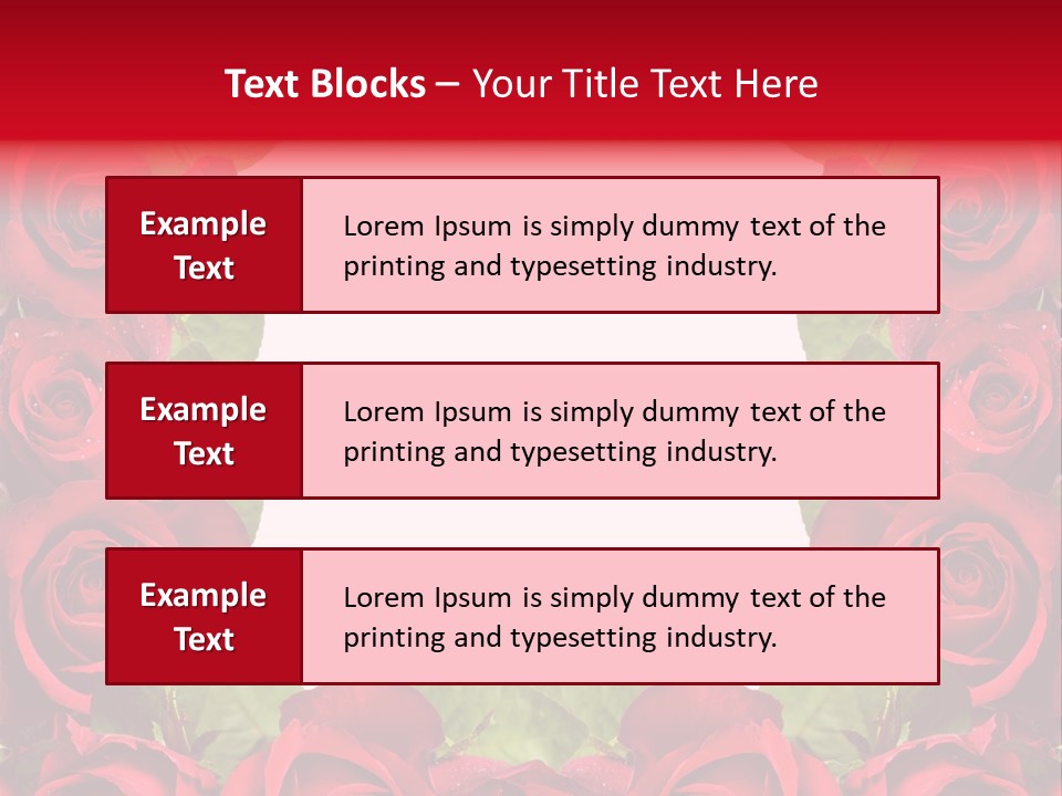 Red Roses Clipart PowerPoint Template
