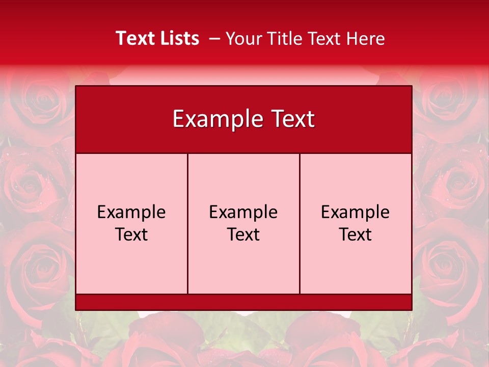 Red Roses Clipart PowerPoint Template