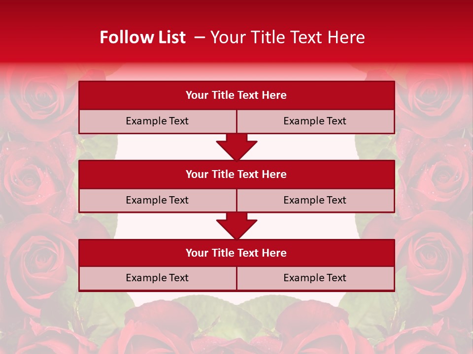 Red Roses Clipart PowerPoint Template