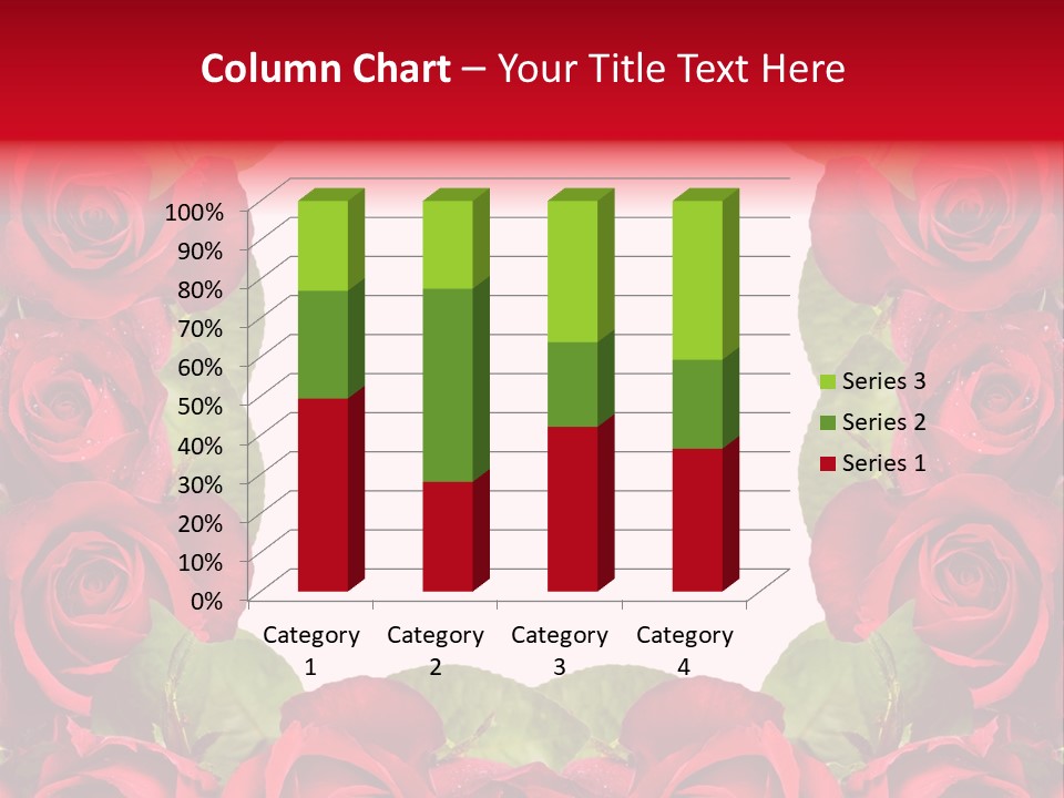 Red Roses Clipart PowerPoint Template