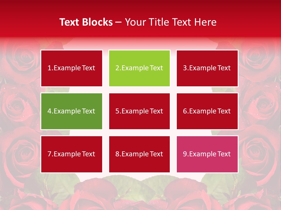 Red Roses Clipart PowerPoint Template